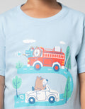 Little M Fire Fighter Road Pakaian Setelan Anak Laki-laki