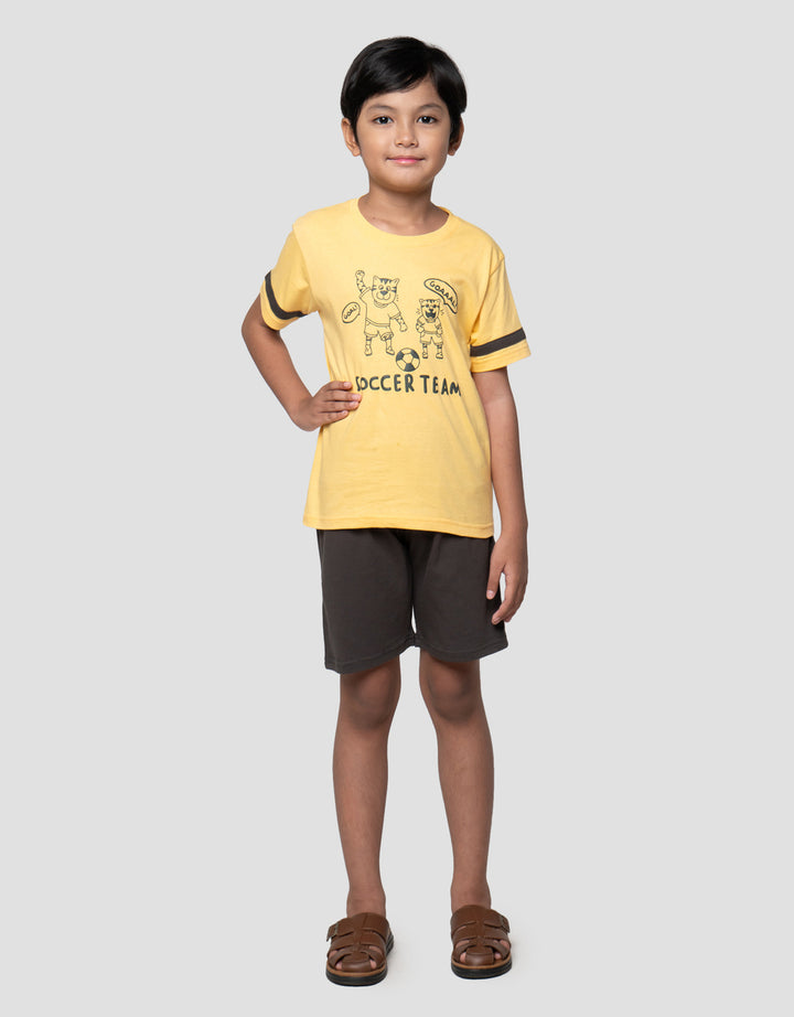 Little M Soccer Team Tiger Pakaian Setelan Anak Laki-laki