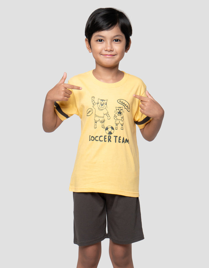 Little M Soccer Team Tiger Pakaian Setelan Anak Laki-laki