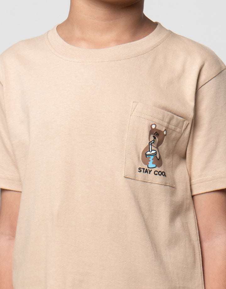 Little M Kantong Bear Stay Cool Pakaian Setelan Anak Laki-laki