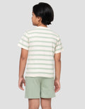 Little M Stripe Bear Pakaian Setelan Anak Laki-laki