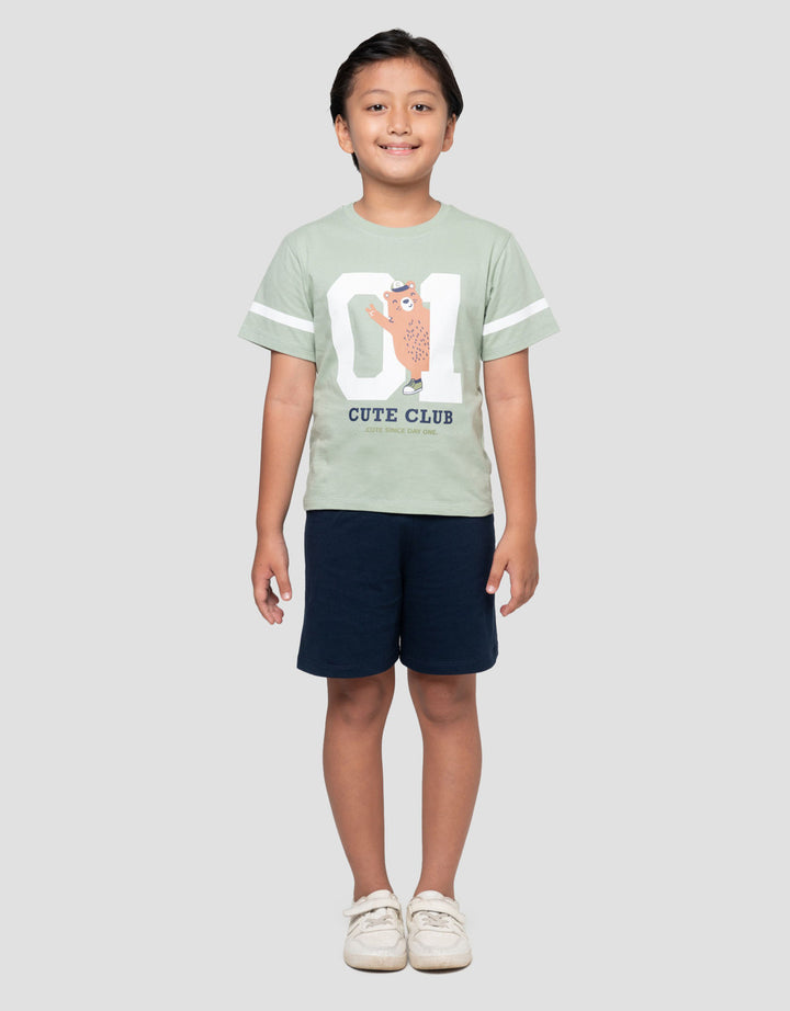 Little M Bear Cute Club Pakaian Setelan Anak Laki-laki