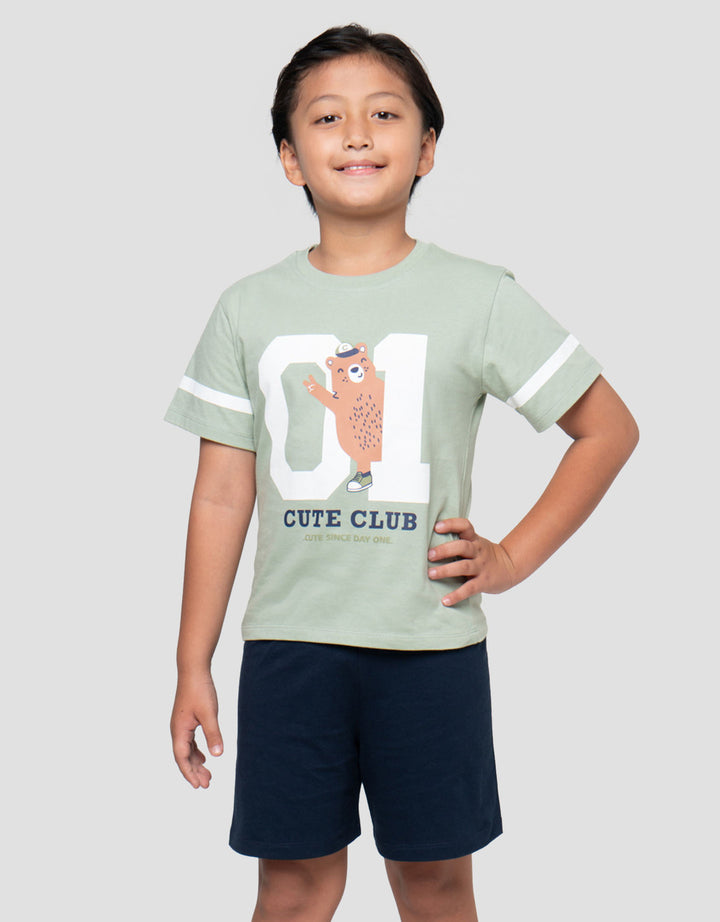 Little M Bear Cute Club Pakaian Setelan Anak Laki-laki