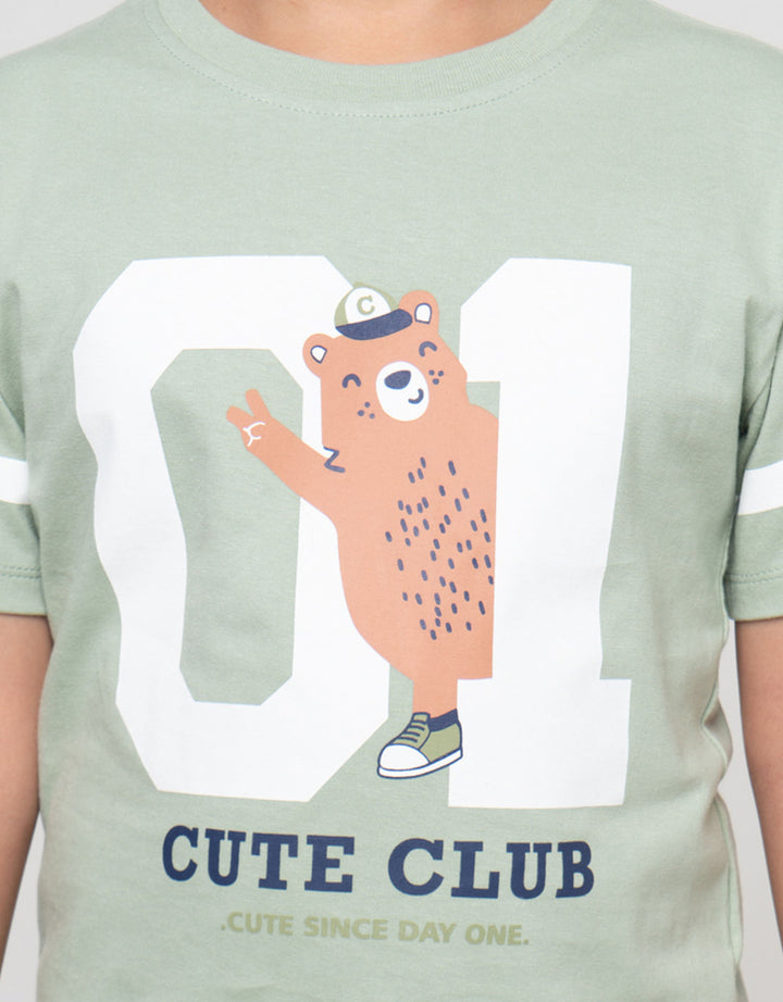 Little M Bear Cute Club Pakaian Setelan Anak Laki-laki