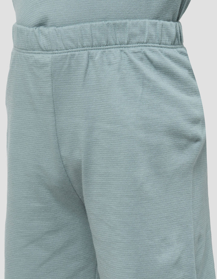 Little M Henley Kantong Polos Pique Pakaian Setelan Anak Laki-laki