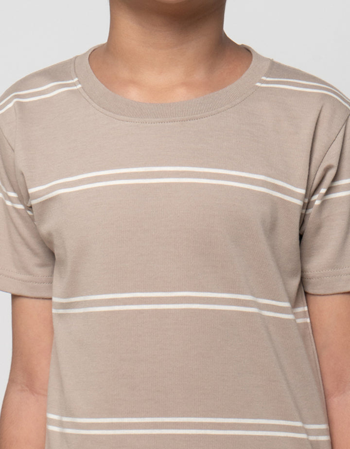 Little M Stripe Jeda Yarndye Pakaian Setelan Anak Laki-laki