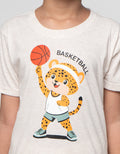 Little M Tiger Basketball Pakaian Setelan Anak Laki-laki