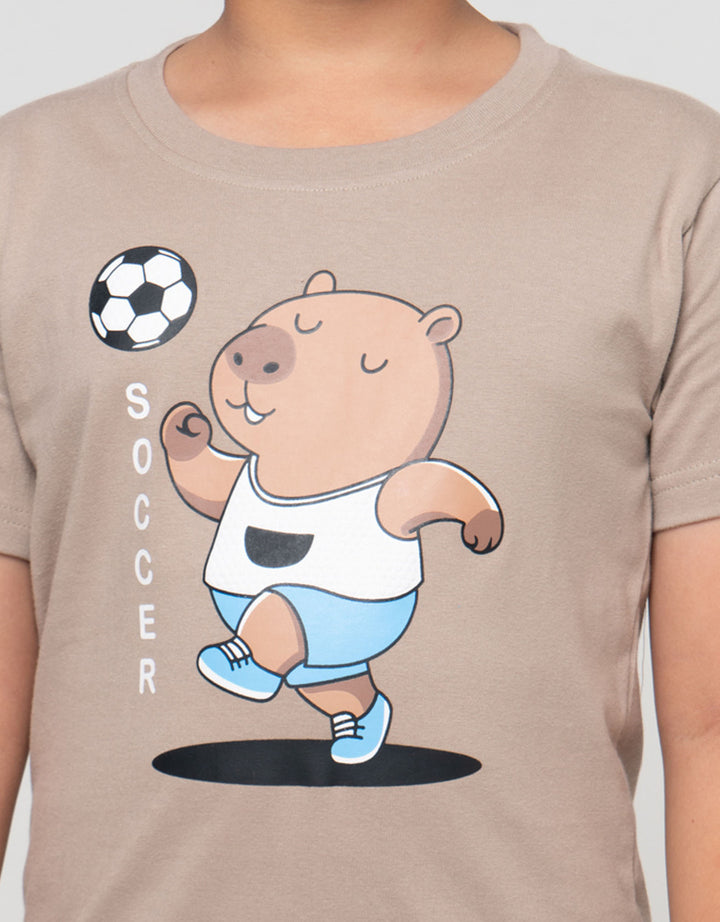 Little M Capybara Soccer Pakaian Setelan Anak Laki-laki