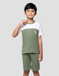 Little M Cutsewn Dino Baseball Pakaian Setelan Anak Laki-laki