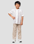 Little M Seasonal India Komb Salur Wajik Setelan Baju Muslim Anak Laki-laki