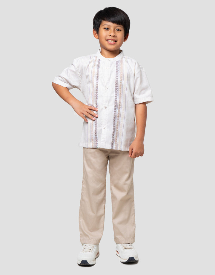 Little M Seasonal India Komb Salur Wajik Setelan Baju Muslim Anak Laki-laki