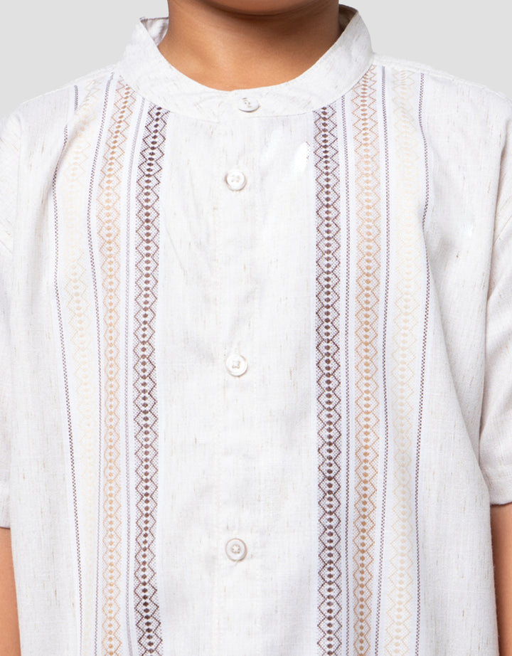 Little M Seasonal India Komb Salur Wajik Setelan Baju Muslim Anak Laki-laki