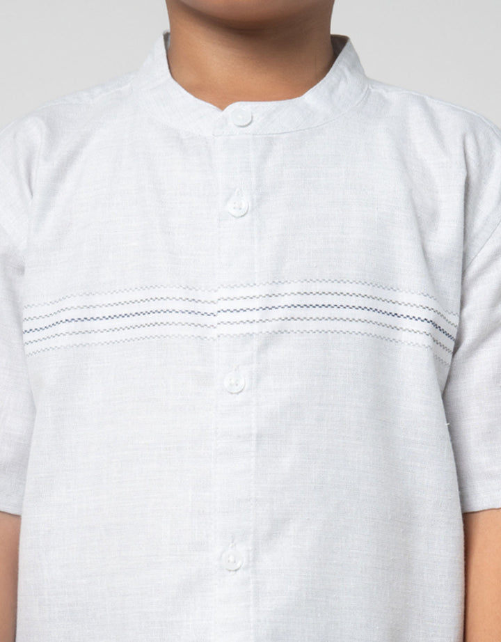 Little M Seasonal India Salur Strip Dada Setelan Baju Muslim Anak Laki-laki