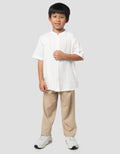 Little M Tekstur Lipit Setelan Baju Muslim Anak Laki-laki