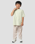 Little M Tekstur Lipit Setelan Baju Muslim Anak Laki-laki