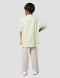 Little M Tekstur Lipit Setelan Baju Muslim Anak Laki-laki