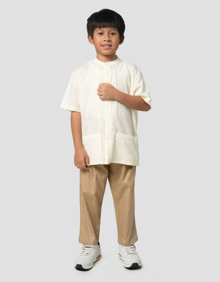 Little M Tekstur Setelan Baju Muslim Anak Laki-laki