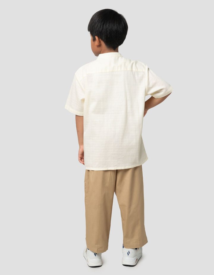 Little M Tekstur Setelan Baju Muslim Anak Laki-laki