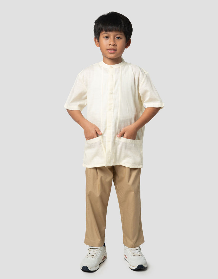 Little M Tekstur Setelan Baju Muslim Anak Laki-laki