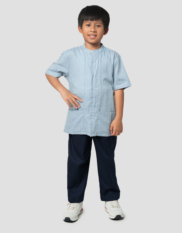 Little M Tekstur Setelan Baju Muslim Anak Laki-laki