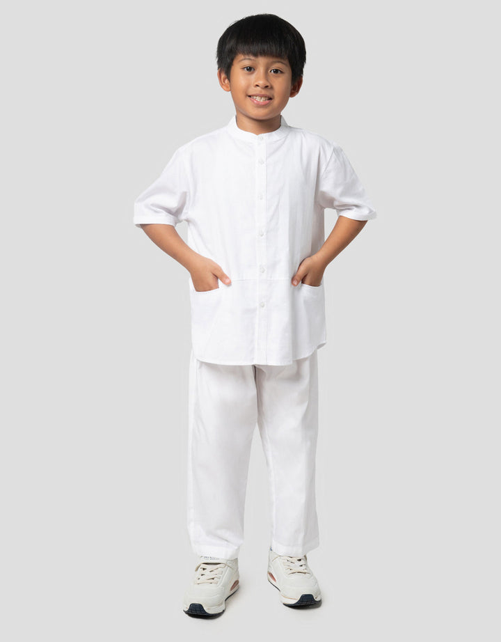 Little M Tekstur Ktg Bobok Setelan Baju Muslim Anak Laki-laki