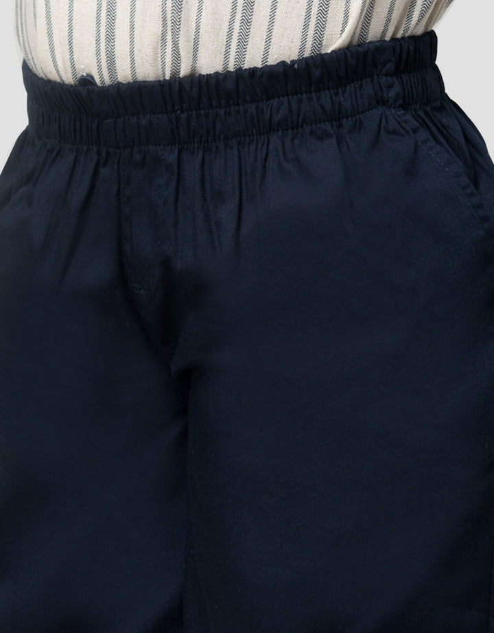 Little M Woven Tekstur Stripe Pakaian Setelan Anak Laki-laki