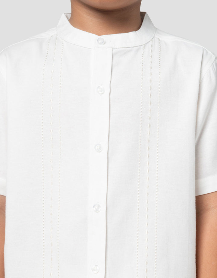 Little M Bordir Titik Wajik Setelan Baju Muslim Anak Laki-laki