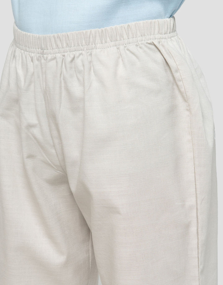 Little M Woven Polos Bahan Slub Setelan Baju Muslim Anak Laki-laki