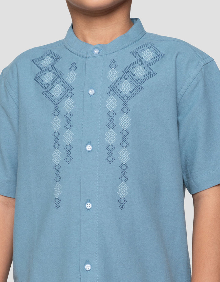 Little M Seasonal Print Pattern Wajik Setelan Baju Muslim Anak Laki-laki