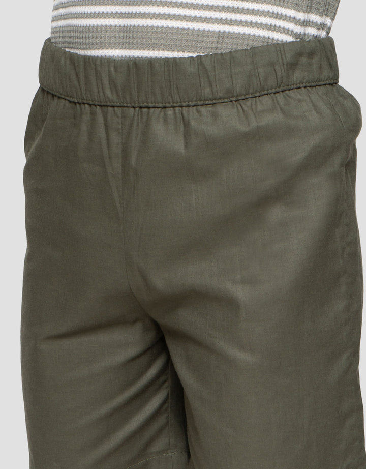 Little M Waffle Stripe Setelan Baju Anak Laki-laki