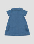 Little M Denim Kerah Kantong With Ruffle Midi Dress Bayi