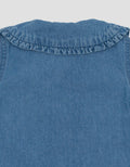 Little M Denim Kerah Kantong With Ruffle Midi Dress Bayi