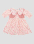 Little M Woven Poplin Print Flower Fake Outer Dress Bayi
