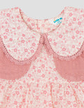 Little M Woven Poplin Print Flower Fake Outer Dress Bayi