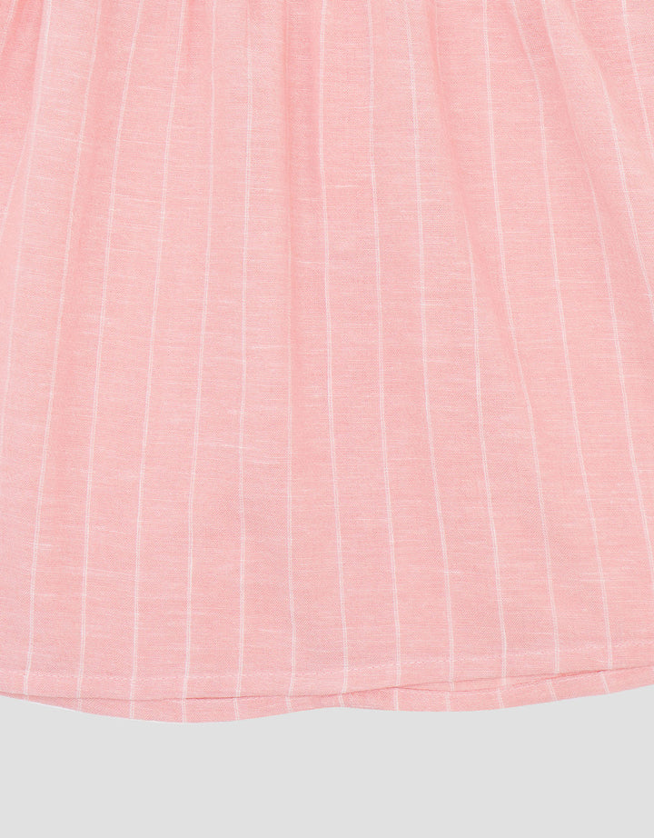 Little M Woven Salur Dress Bayi