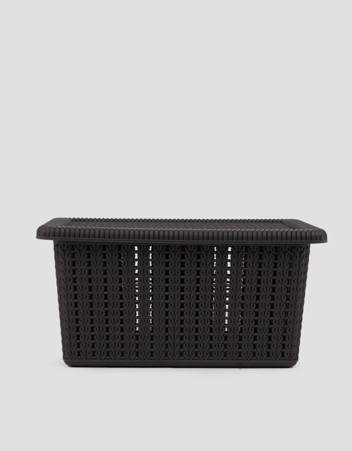 MxM Green Leaf Mosaic Storage Basket S