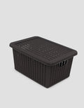 MxM Green Leaf Mosaic Storage Basket S