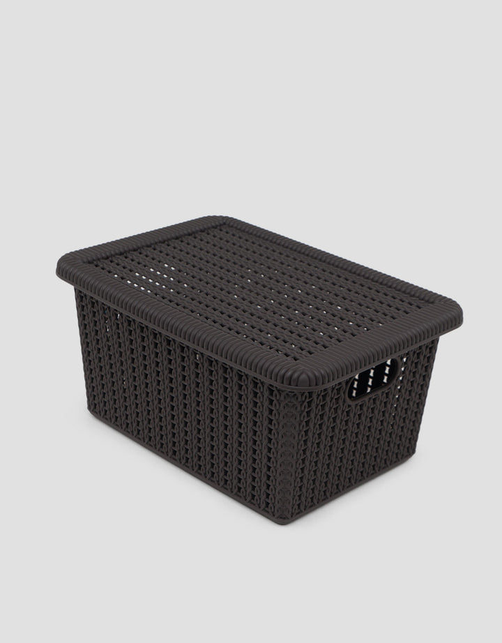 MxM Green Leaf Mosaic Storage Basket S
