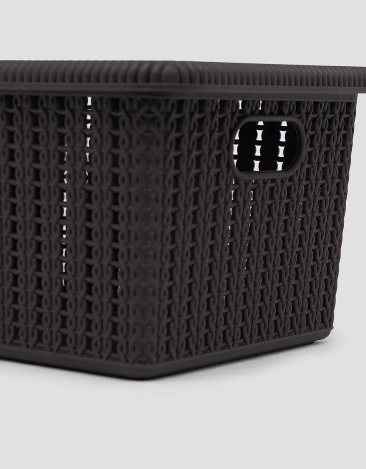 MxM Green Leaf Mosaic Storage Basket S