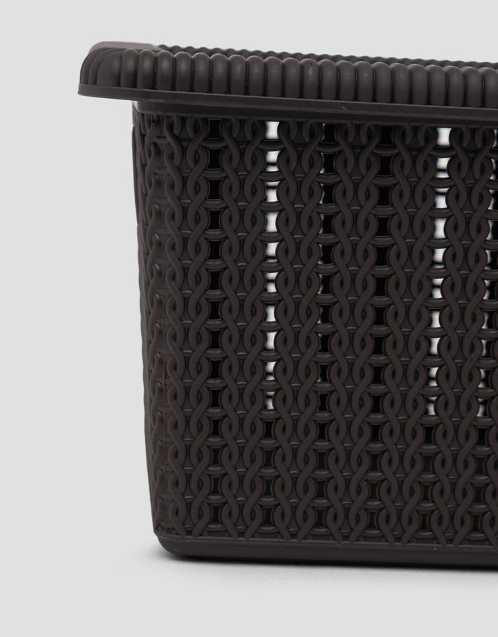 MxM Green Leaf Mosaic Storage Basket S
