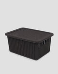 MxM Green Leaf Mosaic Storage Basket M