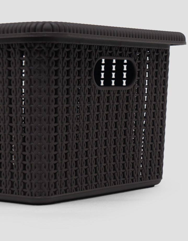 MxM Green Leaf Mosaic Storage Basket M