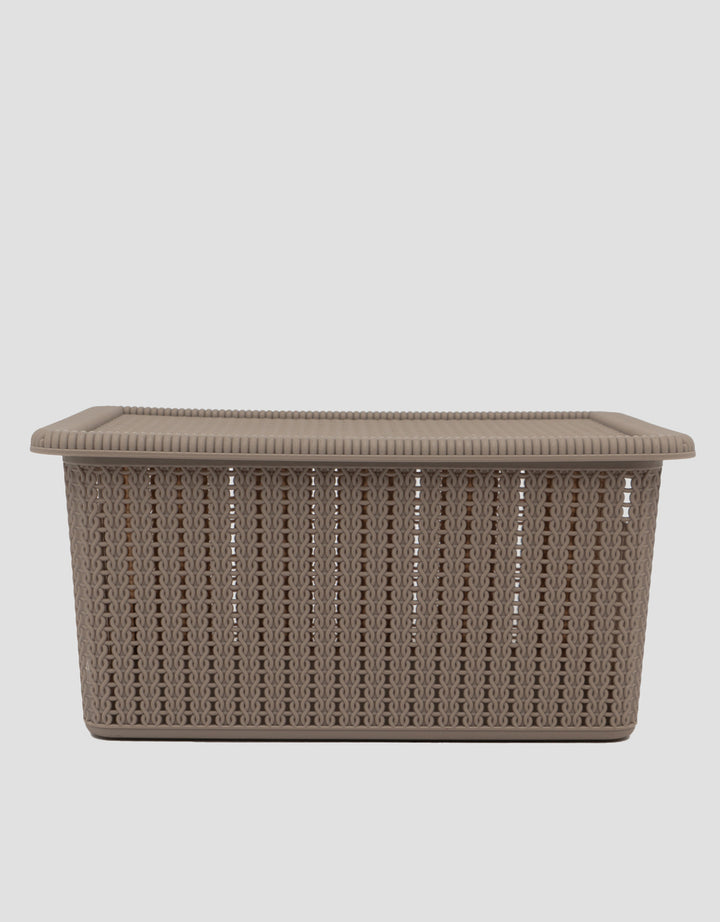 MxM Green Leaf Storage Mosaic Storage Basket L