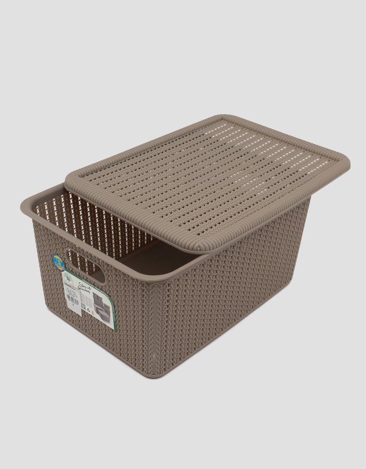 MxM Green Leaf Storage Mosaic Storage Basket L