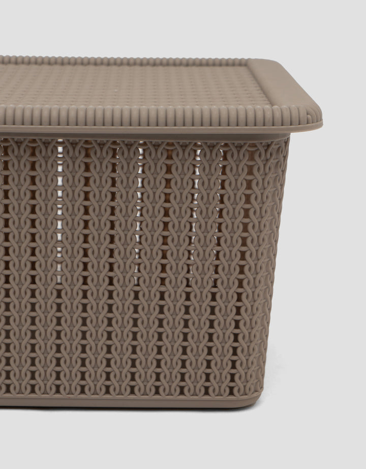 MxM Green Leaf Storage Mosaic Storage Basket L