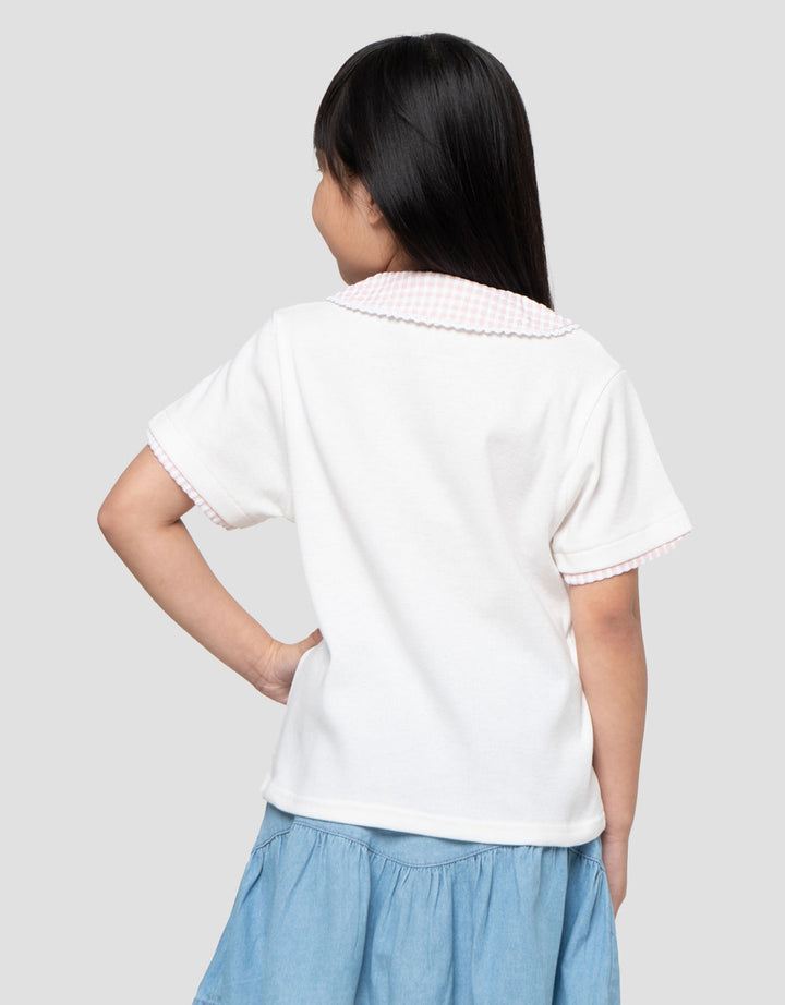 Little M 2In1 Kerah Kotak Kaos Anak Perempuan