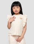 Little M Print Waffle Lurex Kaos Anak Perempuan