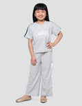 Little M Print Aplikasi Lace Kaos Anak Perempuan