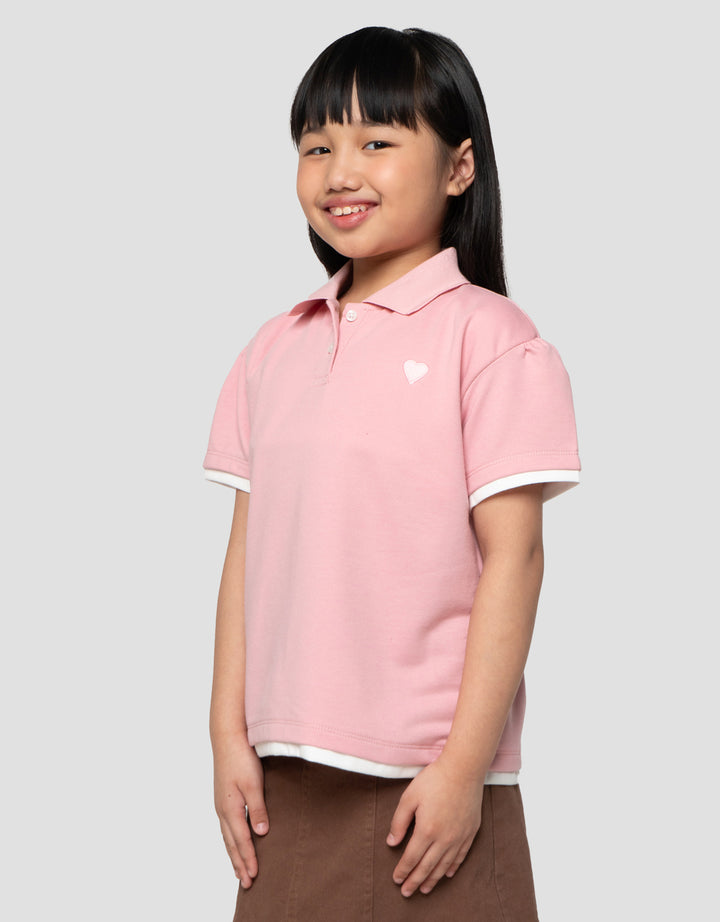 Little M 2In1 Kaos Polo Anak Perempuan