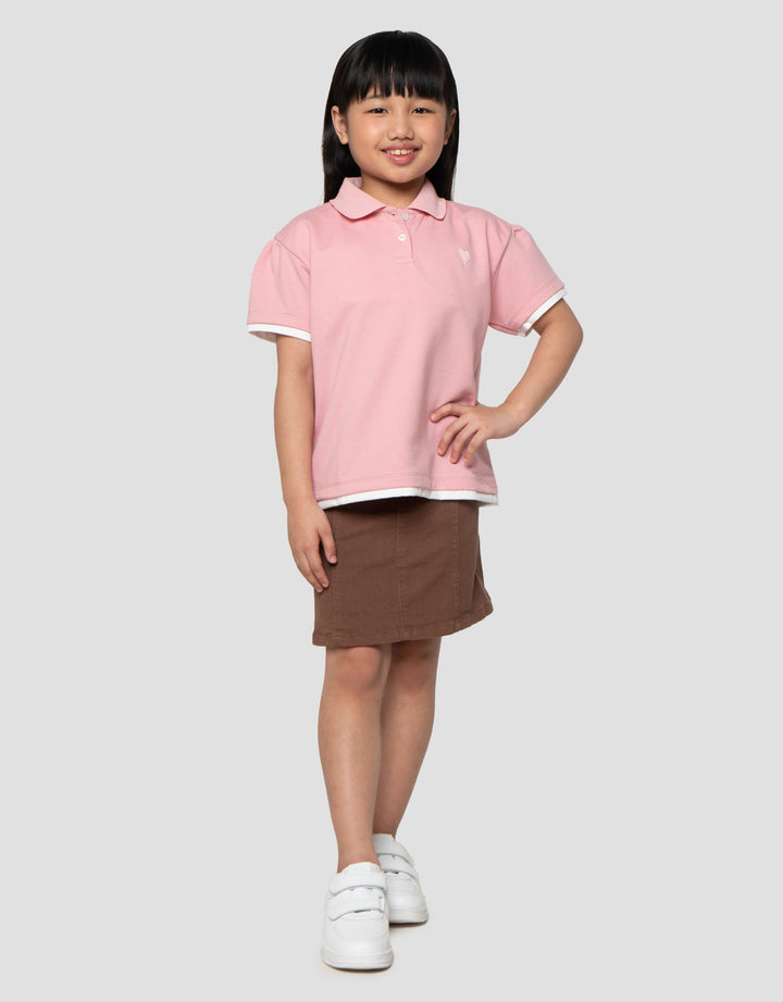 Little M 2In1 Kaos Polo Anak Perempuan